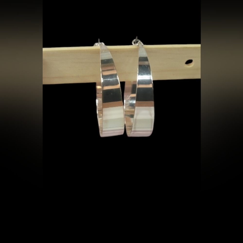 Gold and silver hoop earrings